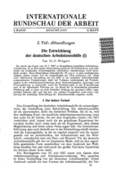 The development of unemployment relief in Germany: I