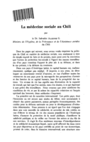 La médecine sociale au Chili