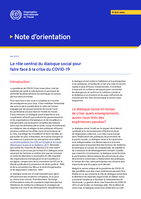 Le rôle central du dialogue social pour faire face à la crise du COVID-19