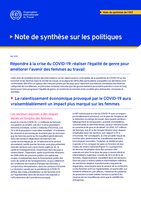 Répondre à la crise du COVID-19: réaliser l’égalité de genre pour améliorer l’avenir des femmes au travail