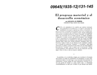 El progreso material y el desarrollo económico