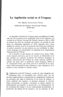 La legislación social en el Uruguay