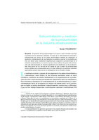 Subcontratación y medición de la productividad en la industria estadounidense