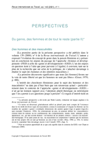 Du genre, des femmes et de tout le reste: Partie II