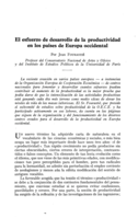 El esfuerzo de desarrollo de la productividad en los países de Europa occidental