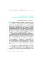 Empezar bien el milenio: con empleo decente para los jóvenes