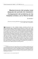 Mantenimiento del empleo total después del período de transición: comparación del problema en los Estados Unidos y en el Reino Unido