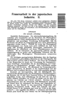 The employment of women in Japanese industry: II
