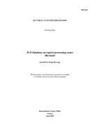 ILO database on export processing zones (Revised)