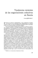 Tendencias recientes de las negociaciones colectivas en Suecia