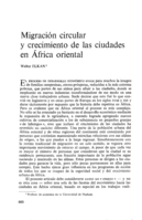 Migración circular y crecimiento de las ciudades en África Oriental
