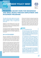 Promoting decent work for indigenous and tribal people through employment and investment programs
