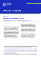 Après un an de pandémie de COVID-19, coup de projecteur sur les résultats du dialogue social