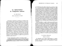 La réglementation de l'émigration italienne