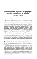 Las innovaciones técnicas y los problemas laborales consiguientes en la India