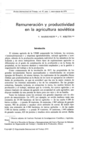 Remuneración y productividad en la agricultura soviética