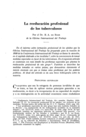 La reeducación profesional de los tuberculosos
