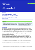 Who moves and who stays?: labour market transitions under automation and health-related restrictions