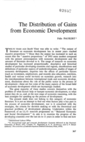The distribution of gains from economic development