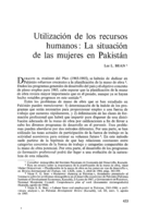 Utilización de los recursos humanos: la situación de las mujeres en Pakistán