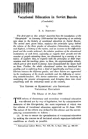 Vocational education in Soviet Russia: [II]