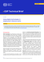 Using digital technologies in employment-intensive works