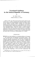 Vocational guidance in the Federal Republic of Germany