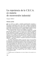 La experiencia de la CECA en materia de reconversión industrial