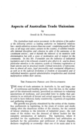 Aspects of Australian trade unionism