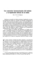 Los convenios internacionales del trabajo y la legislación laboral de la India