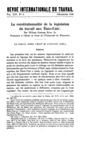 La constitutionnalité de la législation du travail aux Etats-Unis: [II]