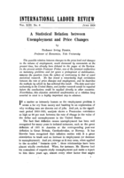 A statistical relation between unemployment and price changes