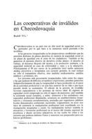 Las cooperativas de inválidos en Checoslovaquia