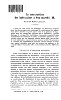 La construction des habitations à bon marché: II