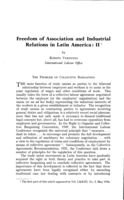Freedom of association and industrial relations in Latin America: II