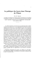 La politique des loyers dans l'Europe de l'Ouest