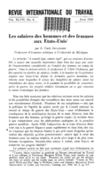 Les salaires des hommes et des femmes aux Etats-Unis