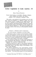 Labour legislation in Latin America: II