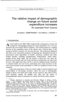 The relative impact of demographic change on future social expenditure increases: an example from Cyprus