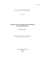 Corporate structural change and social dialogue in the chemical industry