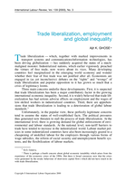 Trade liberalization, employment and global inequality