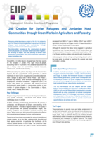 Job creation for Syrian refugees and Jordanian host communities through Green Works in agriculture and forestry