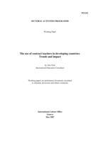 The use of contract teachers in developing countries: trends and impact