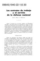 Los contratos de trabajo y el servicio de la defensa nacional