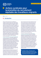 Actions syndicales pour la promotion du recrutement équitable des travailleurs migrants