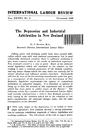 The depression and industrial arbitration in New Zealand