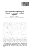 L'activité du Conseil du travail féminin en Australie pendant la guerre