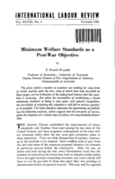 Minimum welfare standards as a post-war objective
