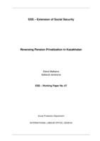 Reversing pension privatization in Kazakhstan