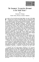 The consumers' co-operative movement in the United States